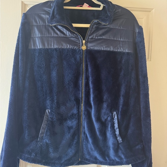 Lilly Pulitzer Navy fleece  Jacket - Picture 1 of 1